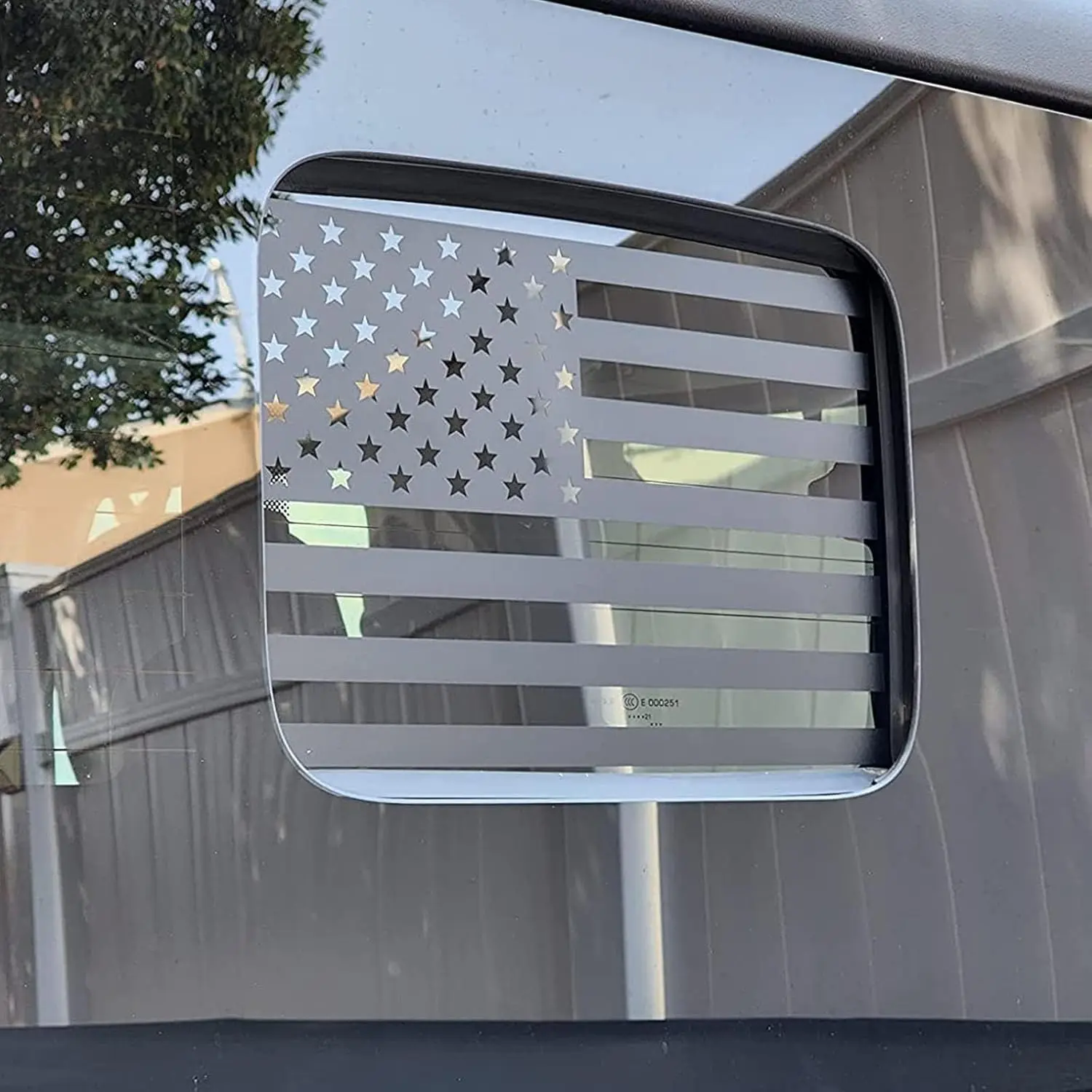 Rear Middle Window  Flag Decal for  Gladiator JT 2020 2021 2022 2023 2024 2025   Center Sliding Window Glass  Flag Vinyl Sticker Exterior Accessories(Matte Black)