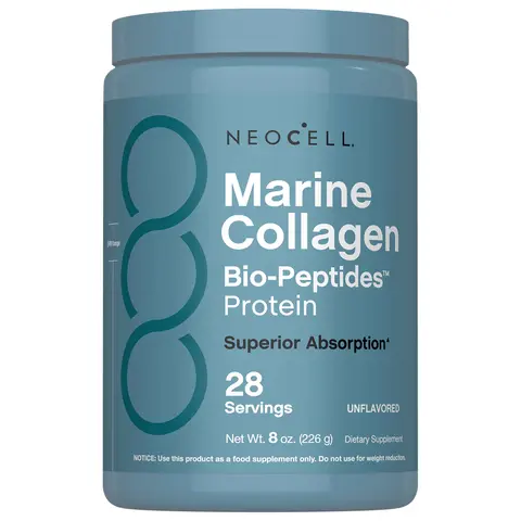 NeoCell Marine Collagen Peptides Powder - 8 oz - Superior Absorption - Hair, Skin, & Nails Supplement - Unflavored