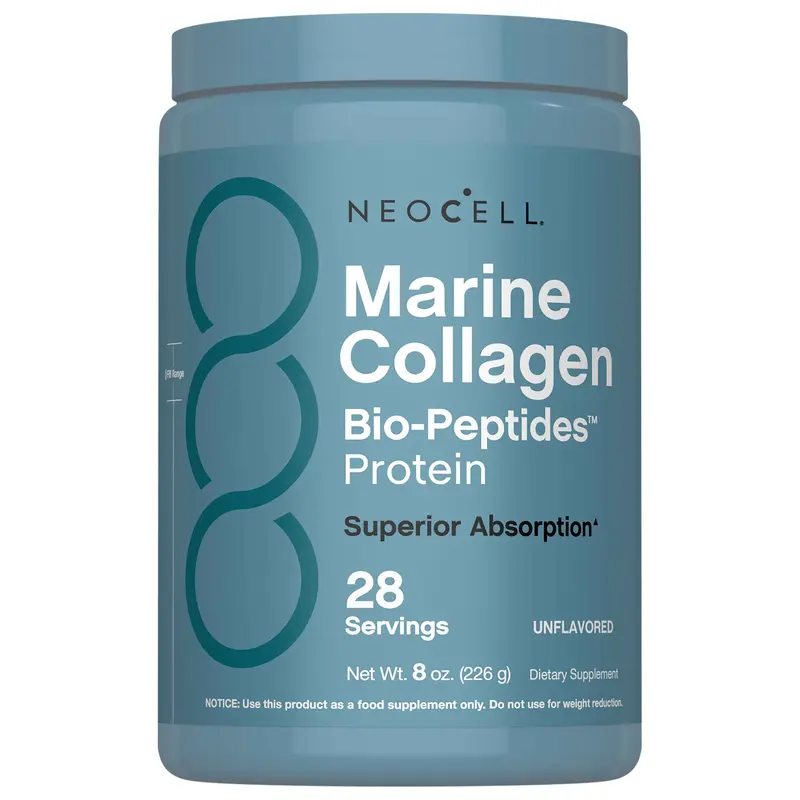 NeoCell Marine Collagen Peptides Powder - 8 oz - Superior Absorption - Hair, Skin, & Nails Supplement - Unflavored