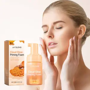 JAYSUING Cloud Glow Priming Foam | Hyaluronic Acid Turmeric Hydrating Primer, Gentle for Sensitive Skin, Long Lasting Makeup Base & Moisturizing