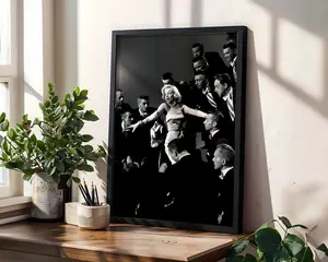 Marilyn Monroe Pop Culture Decor, Black & White Glam Poster