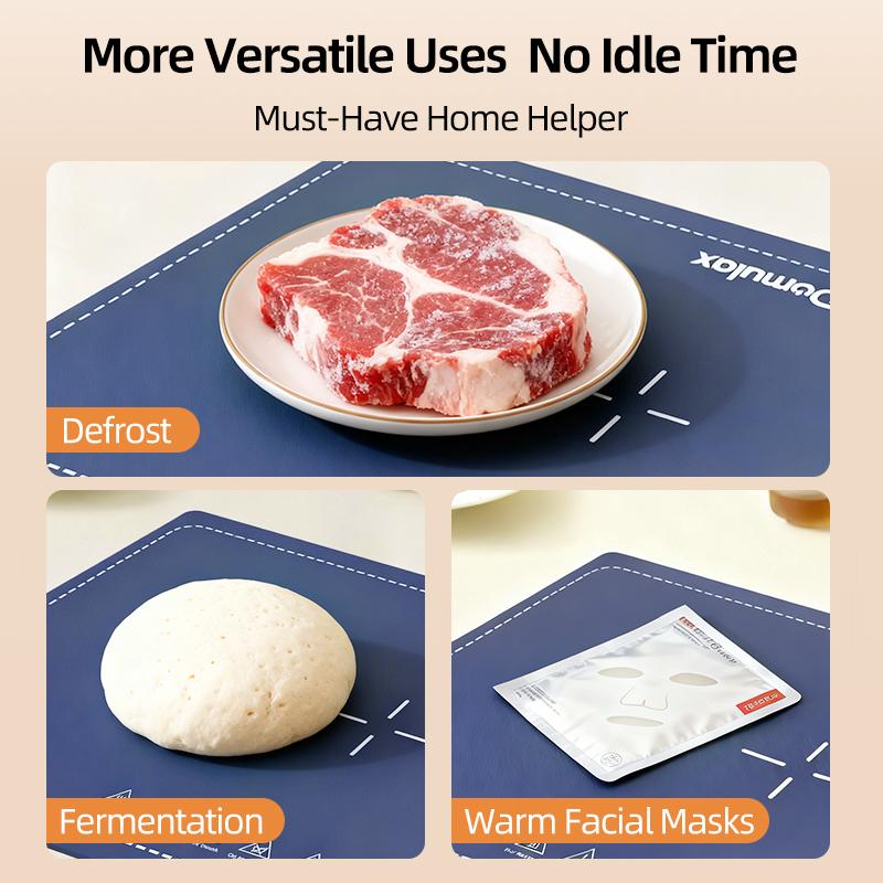 Domulax Food Warming Mat,2025 Updated Electric Keep food hot,chafing dishes for buffet and heated in winter with 7 Temperature Levels & 4 H Timer Control unique handle design Easy to Clean,Winter gifts, Christmas gifts