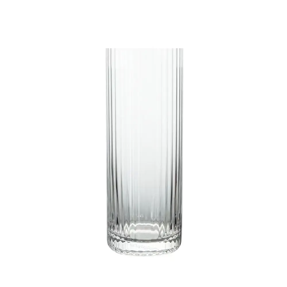 Elegant Luxe Ribbed Highball Glasses - 6-Pack 16.6oz Kitchen Drinkware, 2 Colors, Ideal for Dining, Great Gift Idea, Two Colors