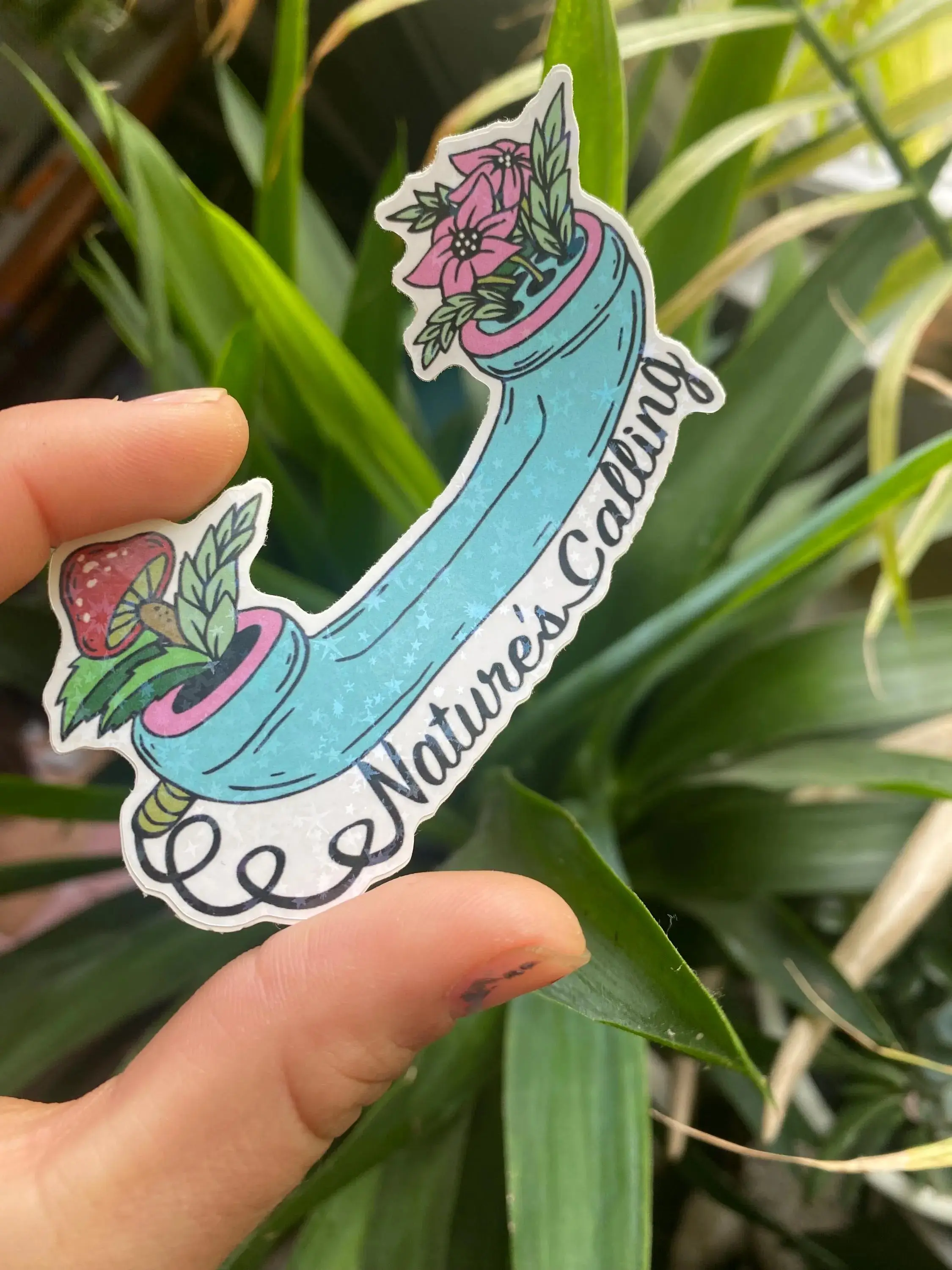 Natures Calling Sticker  / Original Art / Art From The Meadow / Enlighten Clothing Co