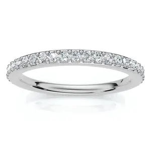 3/8Ct Diamond Eternity Ring 14k Gold or Platinum Lab Grown