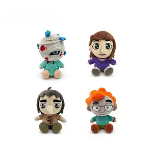 4Pcs Sally Face Full Set Plush Toys Sal Ash Larry Todd Soft Stuffed Dolls Horror Game Collectible Gift For Fans