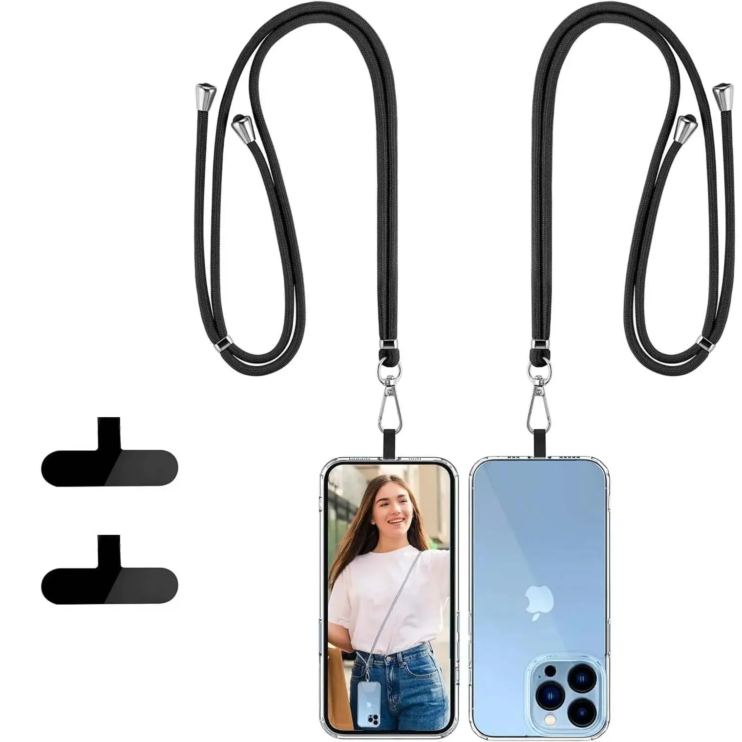 1pcs Adjustable Nylon Smartphone Lanyard Strap - Universal Cellphone Holder with Secure Clip, Phone Sling, Durable, Stylish for Men, Anti-Theft, Anti-Drop Mobile Phone Accessory