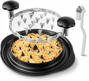 Chicken Shredder Tool Twist Large – 10" Visible Meat Shredder for Chicken Breast & Beef | BPA-Free Food-Grade, Strong Anti-Slip Base, Ergonomic Handle, Dishwasher Safe | Cleaning Brush Included