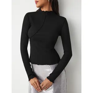 Cider [4 colors, size 2-26] High Neck Long Sleeve Tee