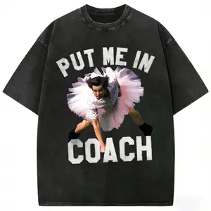 Funny Put Me in Coach Jim Carey Tshirt - 100% Cotton Soft and Comfortable T-Shirts Top Summer