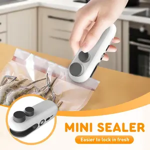 Outdoor Camping Mini Sealing Machine Portable Snack Bag Clip ABS Small Sealer for Fresh Food Preservation Compact Design Powerful Preservation Easy Operation