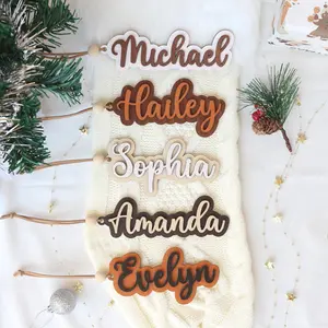 Christmas Stocking Tags Hanging Decor, Personalized Name Tags Hanging Decor, Christmas Gift Tags Hanging Decor, Christmas Ornaments Hanging Decor, Christmas Decor