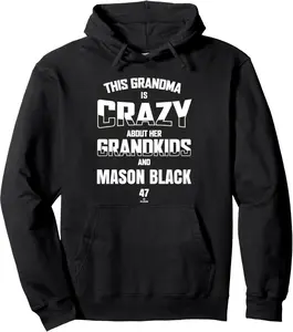 Grandma Crazy for Mason Black San Francisco Baseball MLBPA Pullover Hoodie