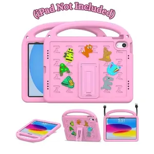 Kids Case for iPad 11th Gen 11" (2025) & 10th Gen 10.9"– Shockproof Cover with Anti-Slip Handle, Foldable Stand & Shoulder Strap, Rugged iPad Case for Kids