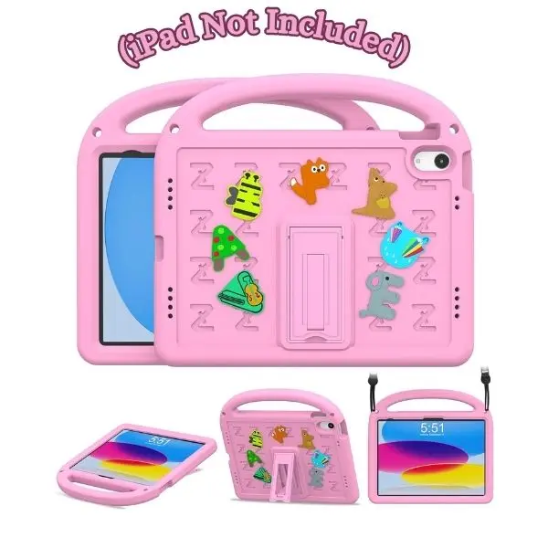 Kids Case for iPad 11th Gen 11" (2025) & 10th Gen 10.9"– Shockproof Cover with Anti-Slip Handle, Foldable Stand & Shoulder Strap, Rugged iPad Case for Kids