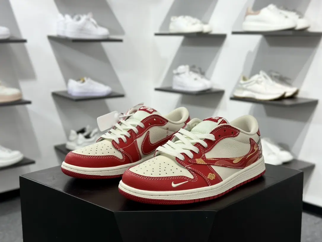 Brand New Sealed Off White Red Pattern Low Top Casual Sneakers Unisex Daily Street Footwear With Original Shoe Box