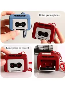 Valentine's Day Couple Voice Recorder Keychain, Mini CD Player Love Message Gift, Cute Romantic Keychain Decoration