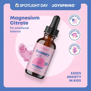JoySpring Calmify Liquid Magnesium Citrate for Kids – Gentle Natural Calming Support with Chamomile & Passion Flower - Promotes Relaxation and Reduces Stress