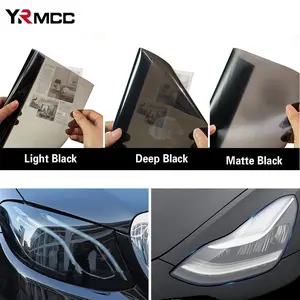 Car Headlight Tint Vinyl Warp Smoke Black Taillight Waterproof Car Stickers Headlight Taillight Fog Light Tailing Lamp Stickers