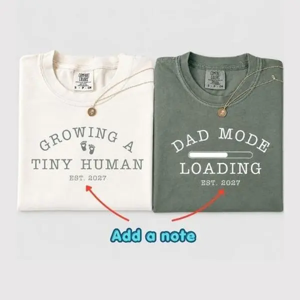 Comfort Colors Custom Growing a Tiny Human Shirt, Personalized Pregnancy Announcement T-shirt For Mom To Be, Apparel Made In The US - Caps Apparel