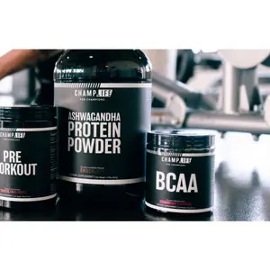 Champ Life High Performance Stack - Vanilla Protein + BCAA + Pre Workout + Free Shaker Bottle