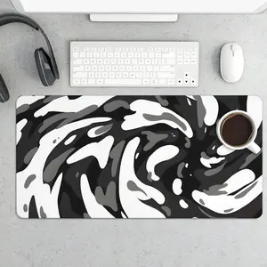 Large Abstract Twisted Swirl Digital Print Mouse Pad for Gaming and Office Use - Functional & Stylish Design