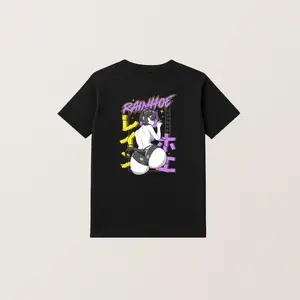 Rainhoe Demon Girl Logo Graphic Tees Classic Unisex T-Shirt Gildan Premium Cotton Regular Fit Streetwear for Fashion Lovers