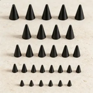 Lab Rubber Stoppers Assorted Sizes 11-Piece Set Tapered Solid Bungs for Scientific Use Durable Reusable Corks 000 to 8#