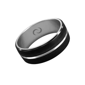 Contact Co. Smart Tungsten Elite NFC Ring, Sleek Smart Rings with Instant App-Free Sharing, Seamless Tool for Business Meetings and More