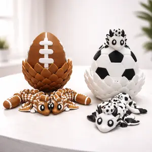 Dragon Egg Sports Collectible Set Soccer American Football Desk Decor Gift for Boys Teens Men Sports Lovers Gamer Room Accessories Home Office Birthday Holiday Gift Idea