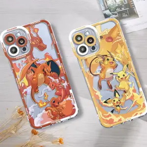 Pikachu Pokemon Gengar soft case for Apple iPhone 11 12 13 14 15 16 pro max plus transparent silicone phone case
