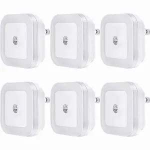 Night Light, Night Lights Plug into Wall 6-Pack, Plug in Night Light, Dusk to Dawn Nightlight Led Night Lights for Bedroom, Bathroom, Hallway Warm White
