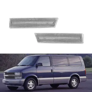 2pcs Clear Front Bumper Side Marker lamps Lights For 1995 1996 1997 1998 1999 2000 2001 2002 2003 2004 2005 Chevy Astro / GMC Safari Van,Replace OEM 5977846 GM2557103, 5977845, GM2556103