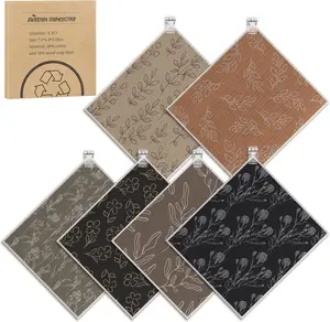 6 Pack Swedish Dishcloths for Kitchen,Swedish Rags Dish Towels with Clips,  Paper Towels Washable Absorbent Cellulose Sponge Cloths No Odor for Cleaning Home Kitchen