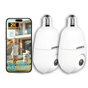 Noonkey Light Bulb Security Camera WiFi 2.4/5Ghz Indoor/Outdoor 3MP Full Color Day/Night , Motion Detection, Sound & Light Alarm, Two-Way Audio, Home/Yard/Store Work Alexa Wireless Light Socket  Installation Surveillance Connection