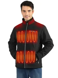 VENTURE HEAT Heated Jackets for men – Winter Jacket, Outdoor Clothing, Coat with Battery Pack Included, 5 Heating Zones Menswear Tops