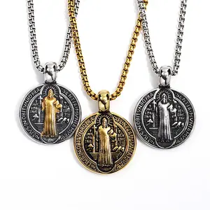 Double-sided St. Benedict Exorcist Necklace Creative and versatile design necklace holiday gift
