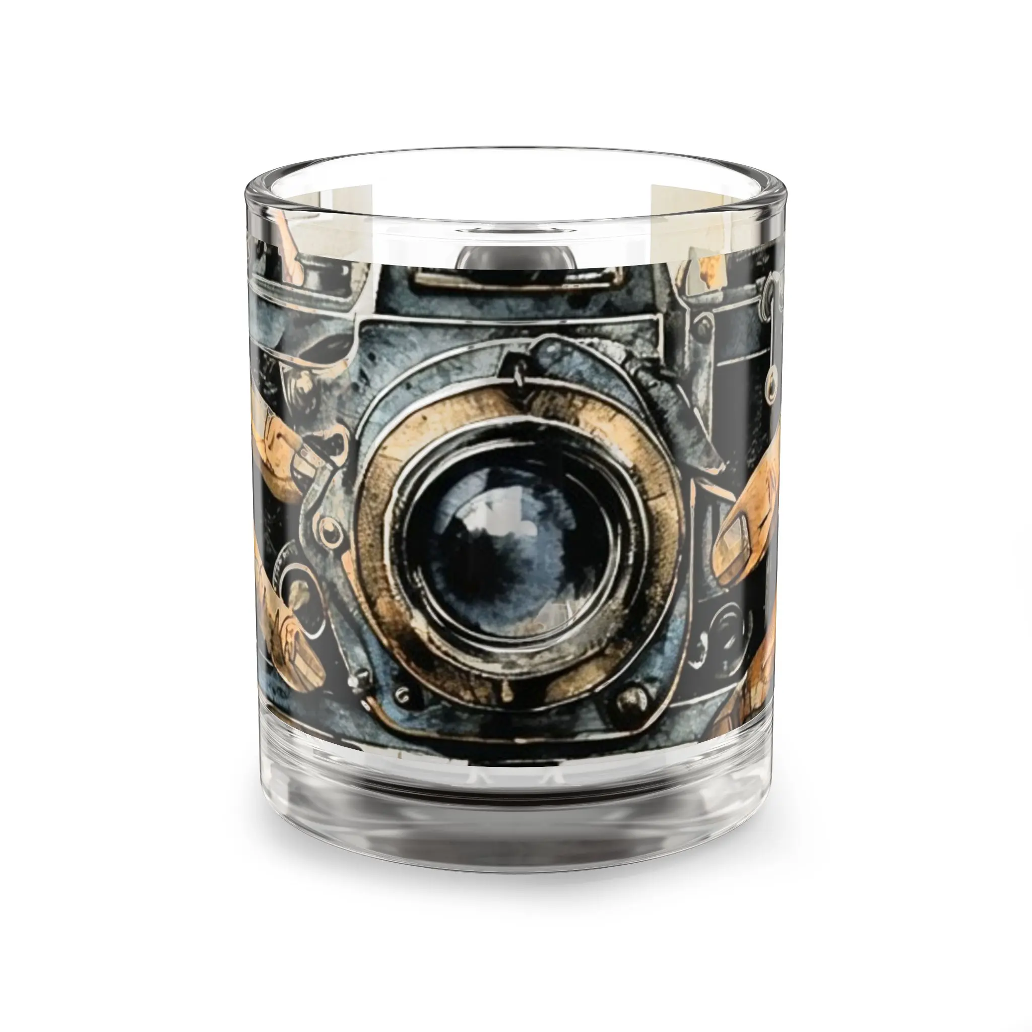 Vintage Camera Illustration Glass Mug | Photographer Film Camera Design