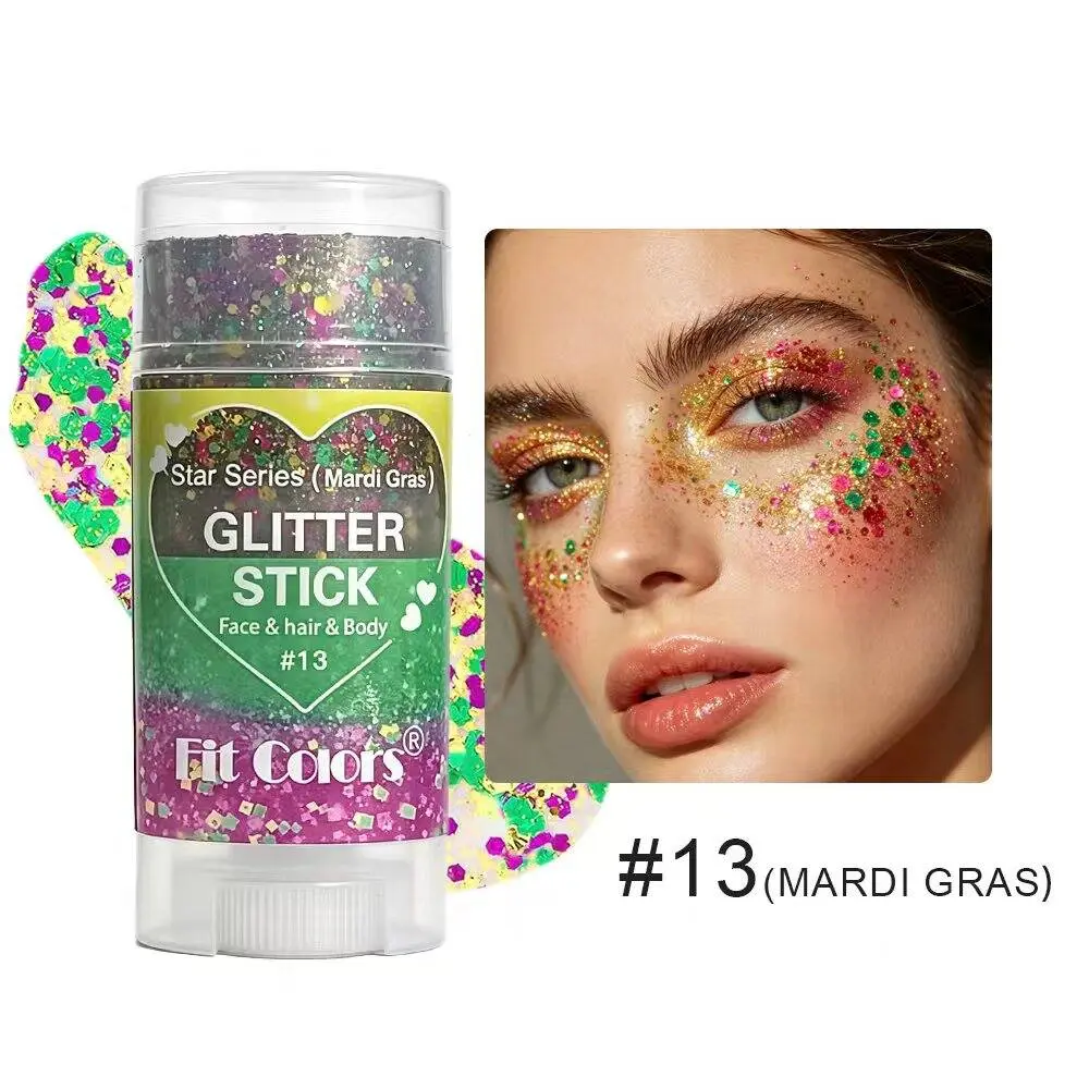 Red White and Blue Body Glitter Stick,4th of July Accessories,Sparkling Face Hair Glitter for Fourth of July Outfit Women Kids,American Pride USA Flag Makeup for Independence Day  Waterproof Patriotic Cosmetic