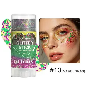 Red White and Blue Body Glitter Stick,4th of July Accessories,Sparkling Face Hair Glitter for Fourth of July Outfit Women Kids,American Pride USA Flag Makeup for Independence Day  Waterproof Patriotic Cosmetic