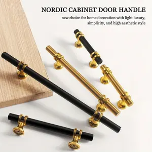 4 Piece Stainless Steel Handles, Modern Minimalist Design, Durable Anti-Corrosion Grip, Suitable for Kitchen Cabinets, Bathroom, Furniture