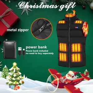 Rrtizan 2025 Unisex Heated Vest - Three-Level Temp Control, 15 Heating Sheets, 10000mAh Battery, Ideal for Winter Sports, Skiing, Hunting, Daily Commute, Valentine's Day, Father's Day, Christmas Gift - Lightweight Heated Jacket