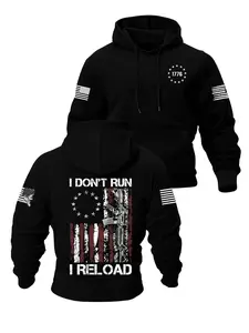 Men's Casual Loose Hooded Sweatshirt with Animal Letter Print, Thick Fleece Lined Pullover for Fall & Winter, Versatile Daily Wear Top, Graphic Print Hoodie