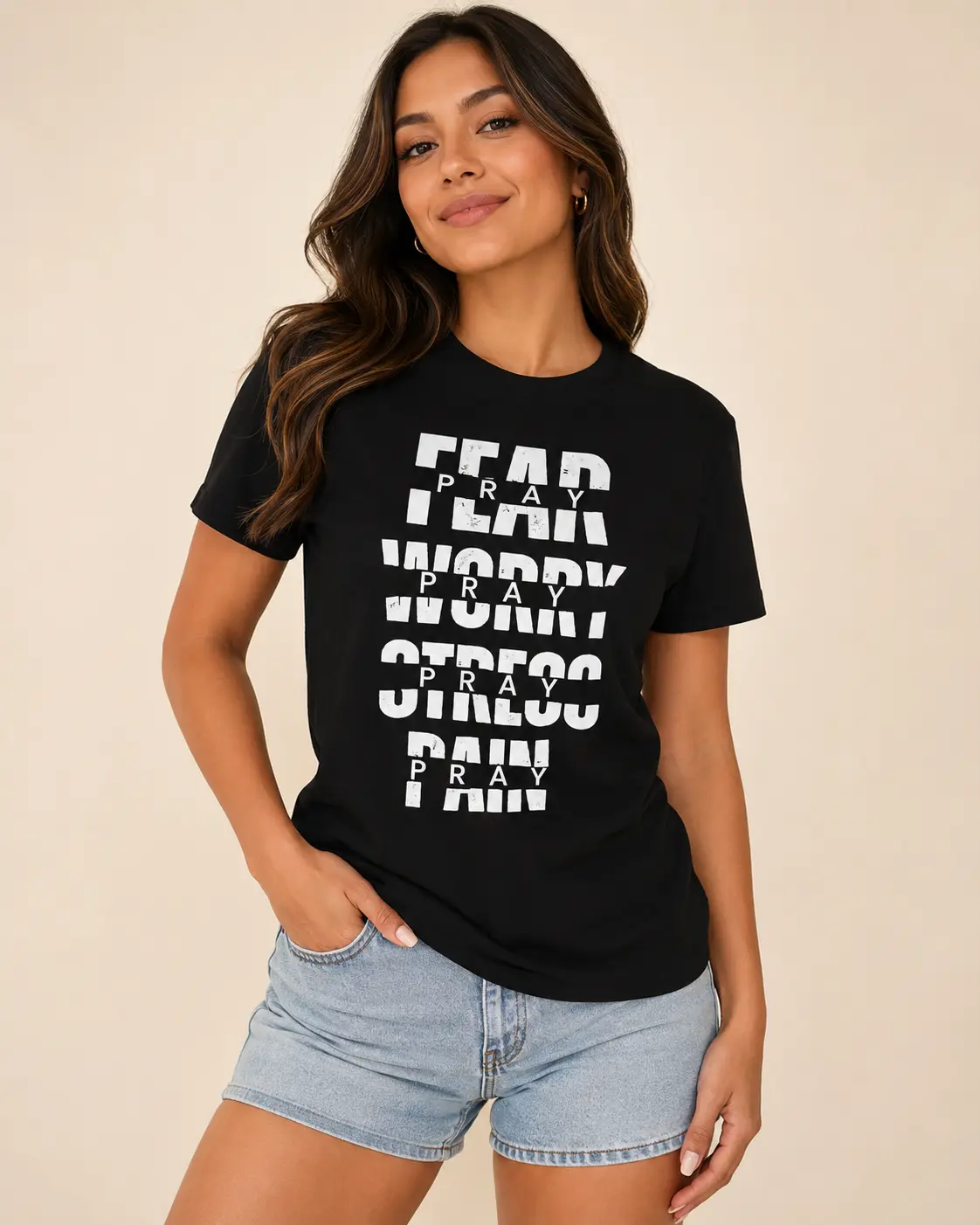 Pray Through Christian T-Shirt – Soft Cotton Faith Tee