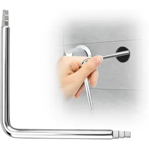 Dual-Ended Faucet Seat Wrench, Faucet Removal Tool for Installing Faucet Compression Seats, Hex or Square Steel Faucet Seats Tool with 2 Sided Wrench Configuration