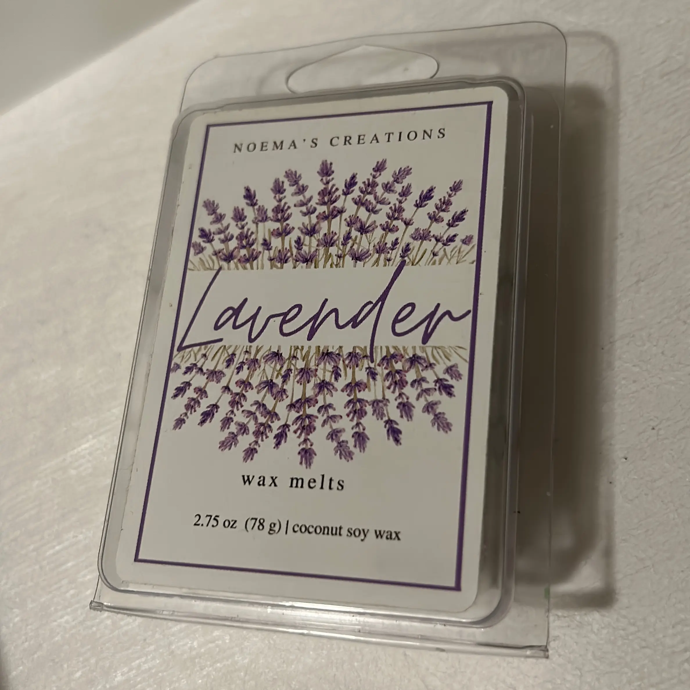 Smokeless Wax Melts Lavender Scented/ each cube lasts 12 hours/ great gift