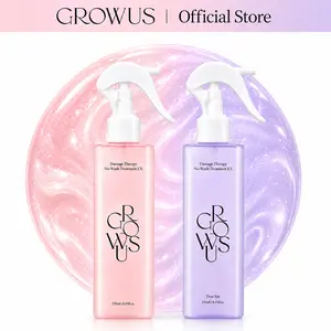 GROWUS Hair Perfume Bundle Set Damage Therapy Leave-in Treatment EX Due Rose & True Me 8.45 fl oz 250ml Spray for Severely Damaged Hair with Pearl Extract & Seaweed Complex for Shiny Healthy Hair