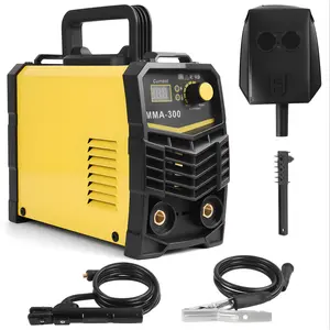 220V Electric Welding Machine Super Mini Portable Stick Welder MMA-300 Inverter Arc Welder High Frequency Stable Output Adjustable 20-300A Rapid Heating Lightweight Portable