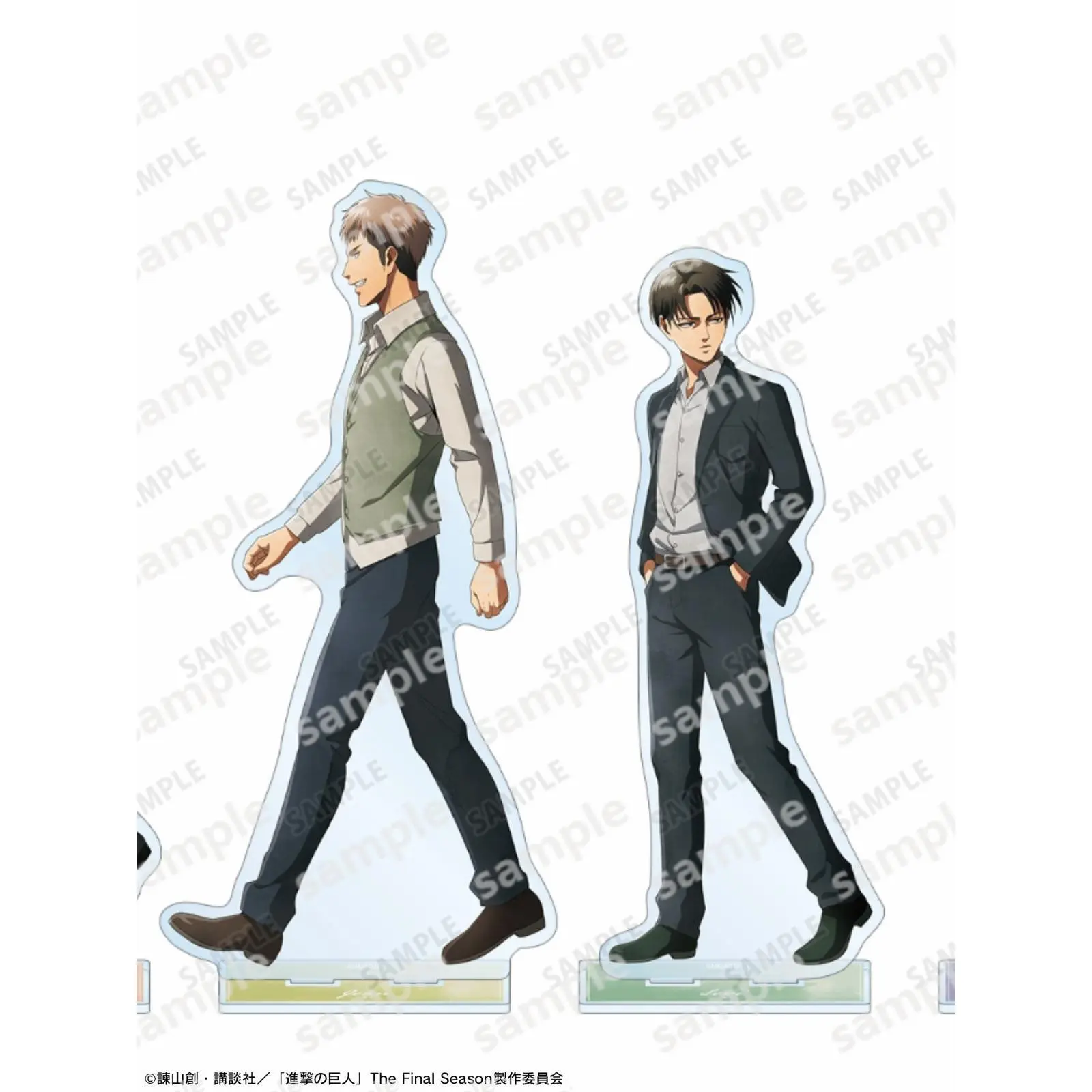 2024 NEW【10th Anniversary Limited】Attack On Titan Eren Jaeger Levi·Ackerman Cosplay Acrylic Pendant Keychain Stand Model Gift