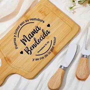 Personalized Engraved Cheese Board - Elegant, Practical Kitchen Tableware, Gift-Ready Unique Design for Cheese Lovers